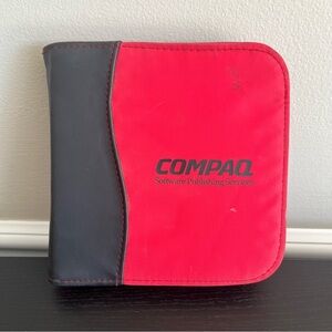 Vintage Compaq Software Publishing Services CD Disk Storage Zippered Case RCC